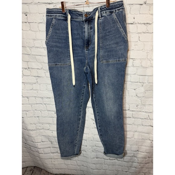 Judy Blue Denim - Judy Blue Jeans Womens 15/32 High Rise Drawstring Pocket Jogger Stretch